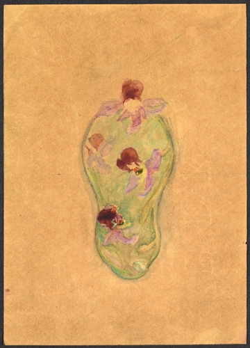 Ornement avec motifs d'orchidées - René Lalique