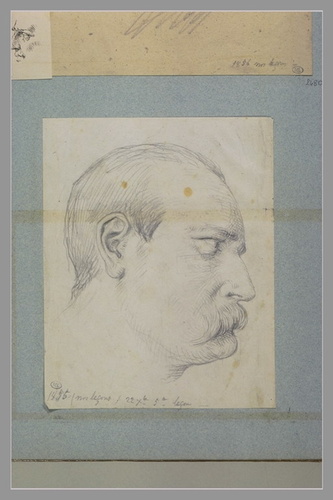 Charles Meissonier - Portrait d'homme, vu de profil
