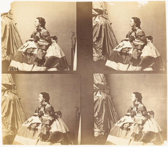 André Adolphe Eugène Disdéri - Comtesse B. Pouchkine en quatre poses, assise