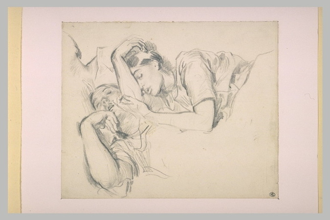 Alfred Dehodencq - Deux études d'après Madame Dehodencq endormie