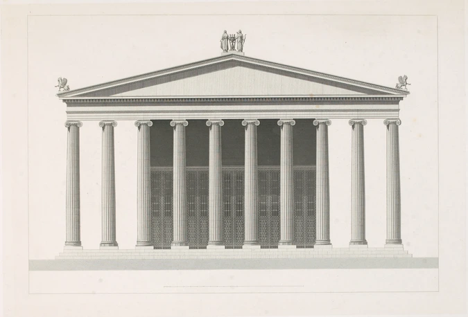 Anonyme - Didyme, temple d'Apollon, façade restituée