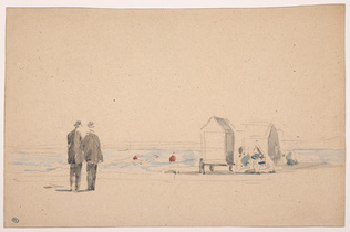 Eugène Boudin - Scène de plage