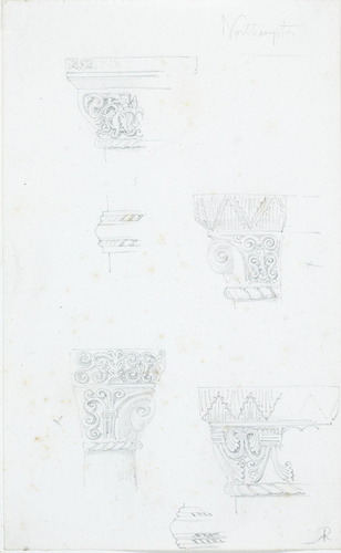 Victor Ruprich-Robert - Chapiteaux et bases de colonnes de la cathédrale de Nort...