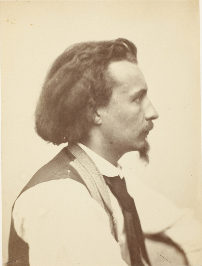 Charles Marville - Autoportrait de Marville de profil, parfois confondu avec Cha...
