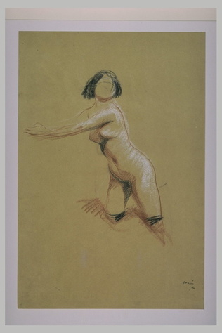 Jean-Louis Forain - Femme nue, en bas noirs