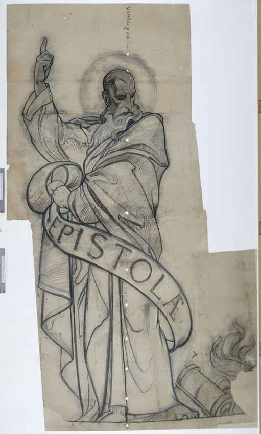 Eugène Viollet-le-Duc - Choeur de Notre-Dame de Paris, peinture murale de la cha...
