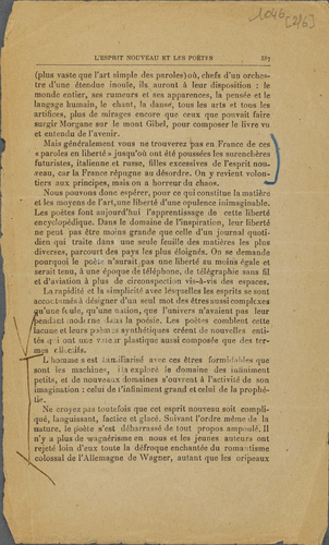 Guillaume Apollinaire - Mercure de France - I-XII-1918. p. 385 à 396, L'Esprit n...