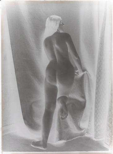 François-Rupert Carabin - Femme nue debout de dos, jambe droite pliée
