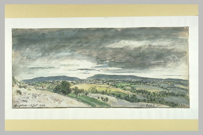 Johan Barthold Jongkind - Vue générale des environs de Chabons (Isère)