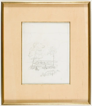 Pierre Bonnard - Paysage avec deux personnages vus à travers une fenêtre (?)