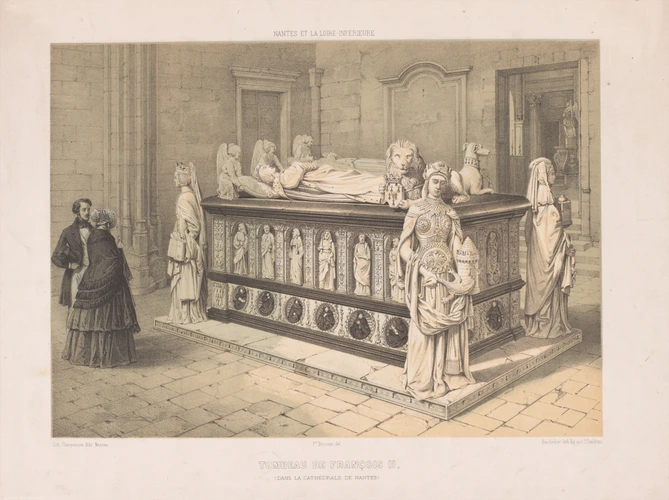 Anonyme - France, Nantes, cathédrale, vue du tombeau des parents d'Anne de Breta...