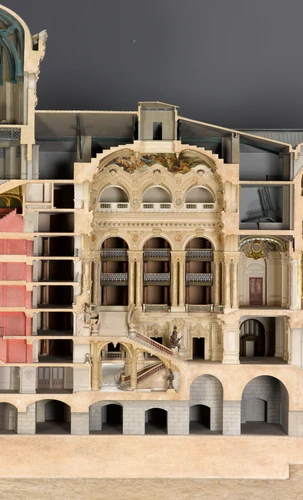 Charles Garnier - Opéra de Paris, maquette de la coupe longitudinale