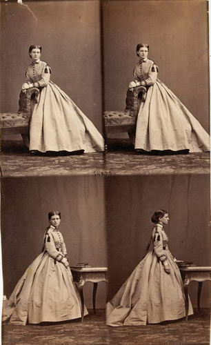 André Adolphe Eugène Disdéri - Mme Mackworth en pied, en quatre poses