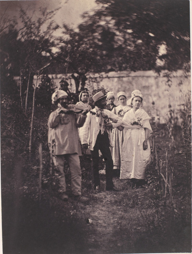 Achille Bonnuit - Tableau vivant au jardin