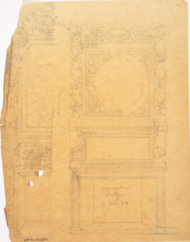 Louis Boitte - Une cheminée de l'Arsenal à Paris, chambre de la Maréchale de la ...