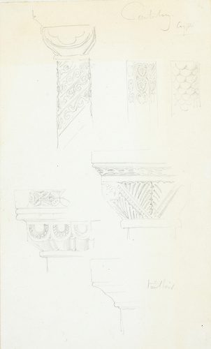Victor Ruprich-Robert - Fragments de colonnes et de chapiteaux de la crypte de l...