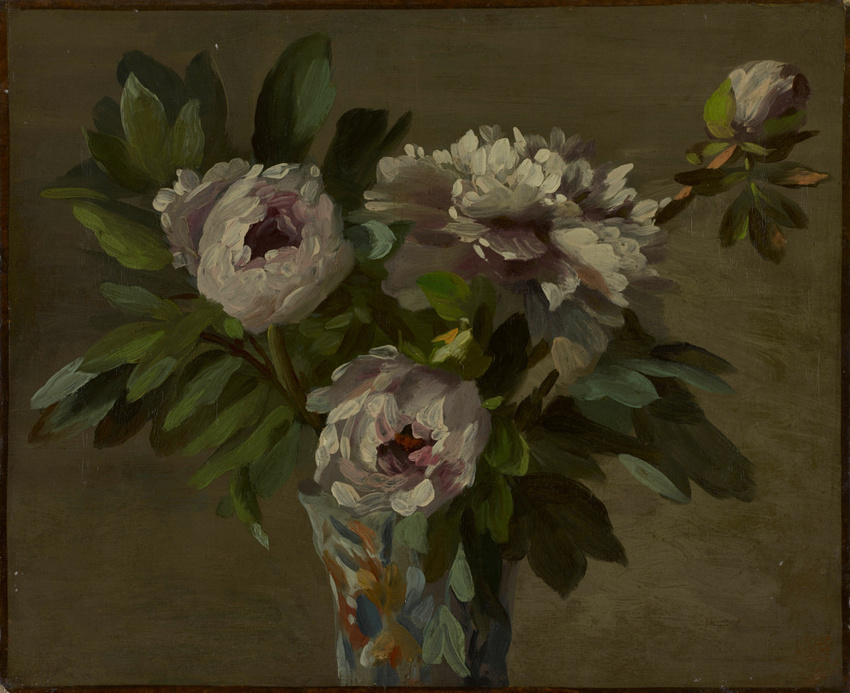 Ernest Laurent - Pivoines blanches