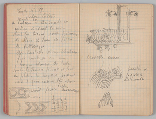 Charles-Justin Le Coeur - Carnet de notes concernant son voyage en Italie