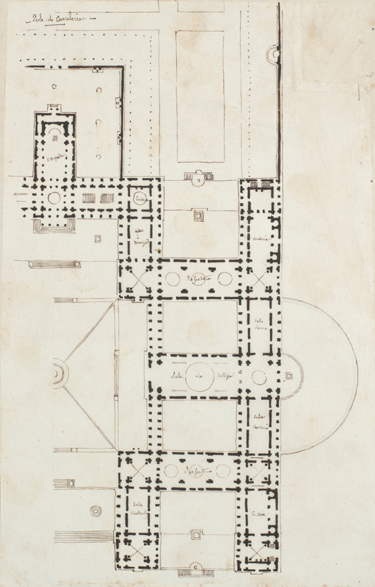 Edouard Villain - Plan d’une école de Cavalerie