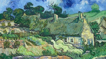 tableau, Vincent Van Gogh, Chaumes de Cordeville à Auvers-sur-Oise, 1890