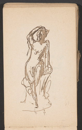 Henri Chapu - Figure assise sur un socle