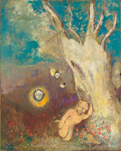 Tête de jeune femme, de profil à gauche - Odilon Redon