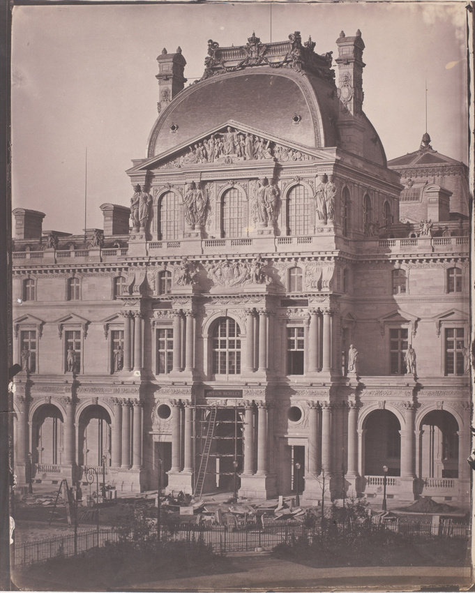 Édouard Baldus - Louvre, le pavillon Richelieu en travaux