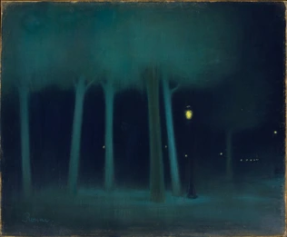 Jozsef Rippl-Ronai - Un parc la nuit