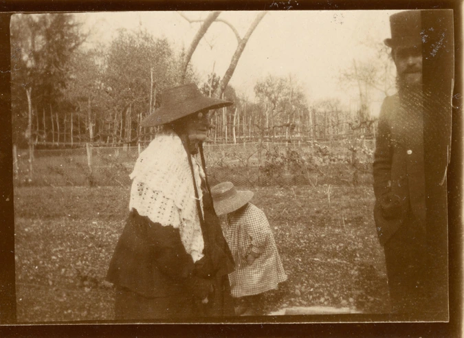 Pierre Bonnard - Mme Mertzdorff, Renée et à droite plan coupé de Roussel