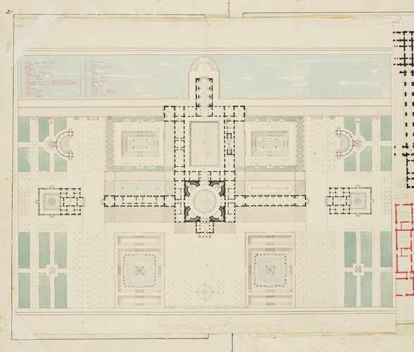 Edouard Villain - Plan d’un palais et de ses jardins