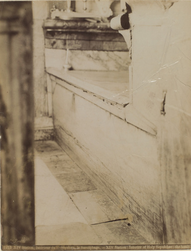Félix Bonfils - XIV Station, Interior of Holy Sepulchre, the tomb