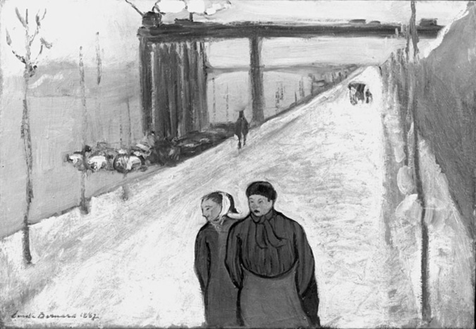 Emile Bernard - Quai de Clichy sur la Seine