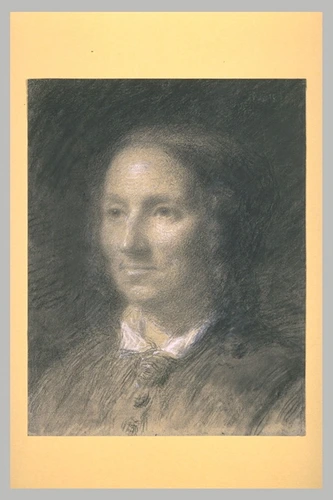 Adolphe-Félix Cals - Portrait de femme, de trois quarts vers la gauche
