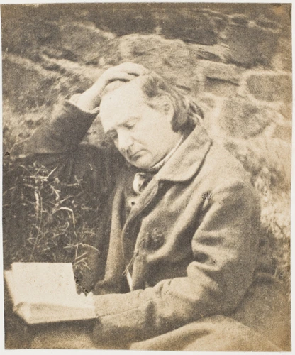 Portrait en plein air de Victor Hugo à Jersey où il est exilé - Auguste Vacquerie