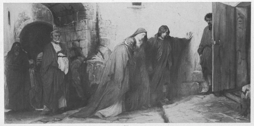 Robert Jefferson Bingham - "Le Retour du Golgotha", tableau inachevé de Paul Del...