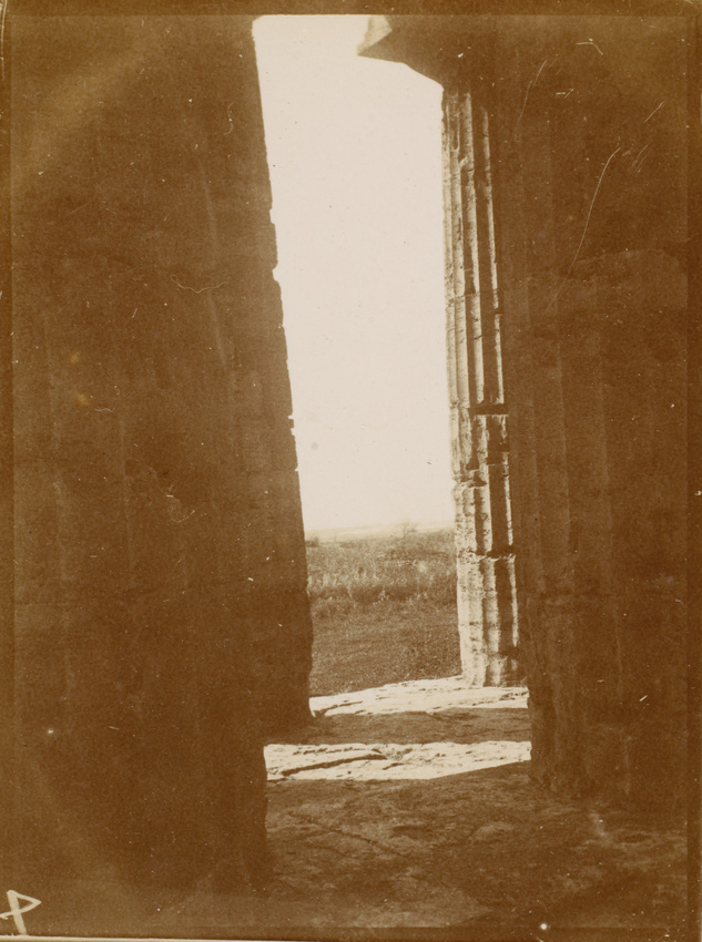 Auguste Delaherche - Paestum, temple et porte