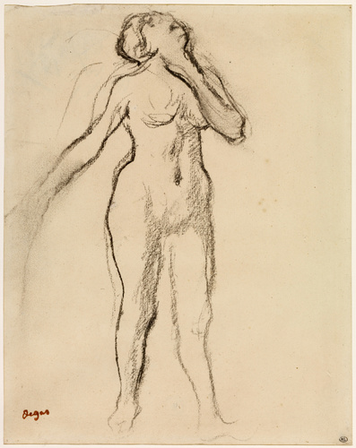 Edgar Degas - Femme nue, debout, tournée vers la droite