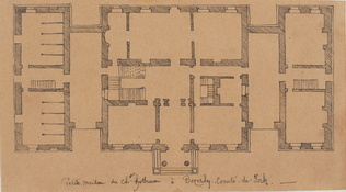 Edouard Villain - Plan de la petite maison du Chr Hotham, Beverly, Comté de York