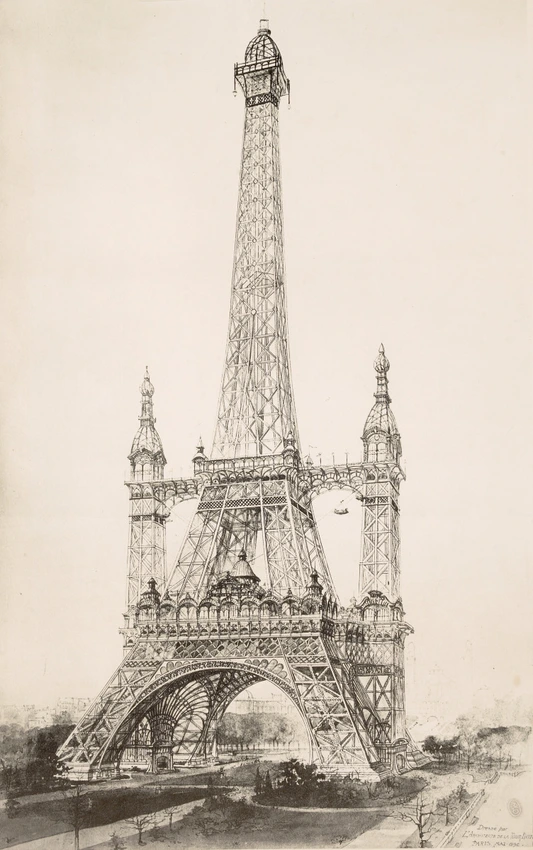 Henri Toussaint - Palais de l'Electricité, projet d'habillage de la Tour Eiffel ...