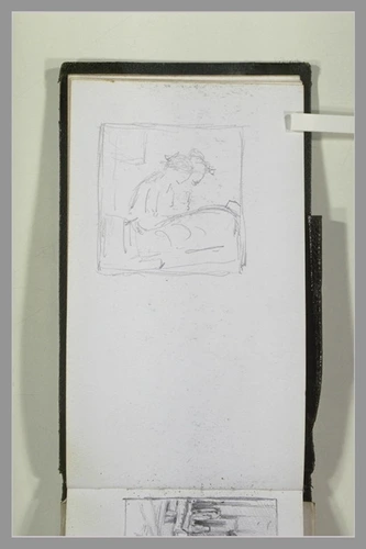 Alexander Mann - Etude d'une composition avec deux figures féminines assises