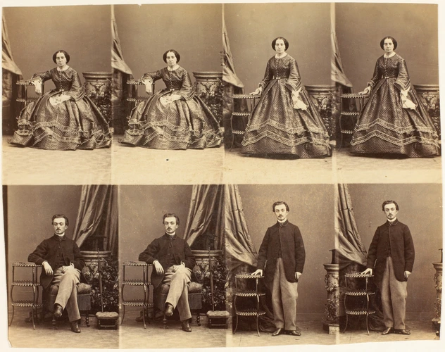 André Adolphe Eugène Disdéri - Mme Mata et M. Sebastianoff en huit poses, quatre...