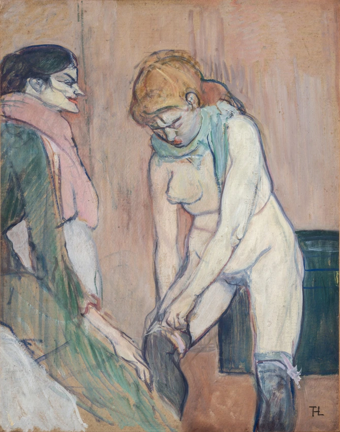 Henri de Toulouse-Lautrec - Femme tirant son bas