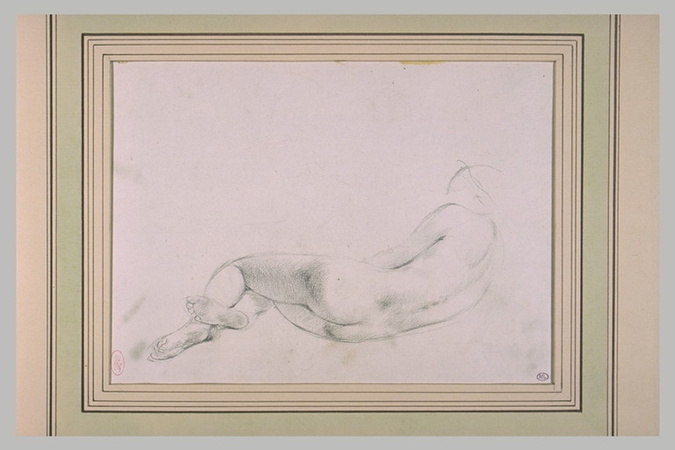 Charles Huard - Femme nue, couchée sur le côté droit, vue de dos