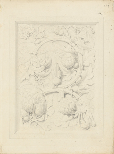 Victor Ruprich-Robert - Motif décoratif, entrelacs à motif de parmeau potiron