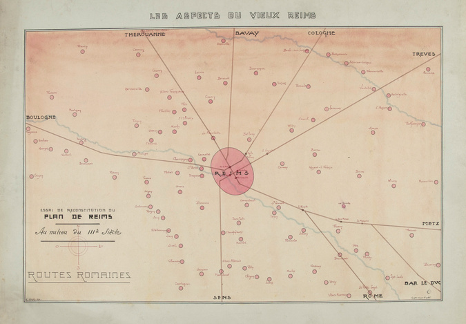 Ernest Kalas - Plan de Reims au IIIe siècle