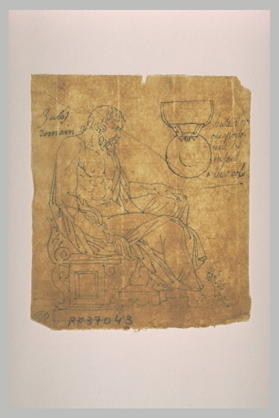 Eugène Guillaume - Etude pour Jupiter, assis, de profil à gauche