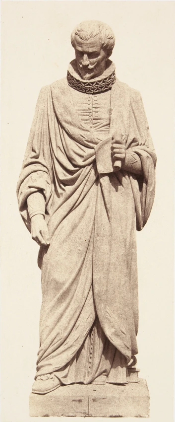 Edouard Baldus - "De Thou", statue d'Auguste Louis Deligand, décor du palais du ...