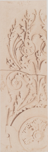 Édouard Baldus - Elément de décor du palais du Louvre, Paris