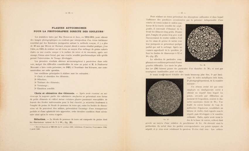 Louis Lumière - Notice sur les titres et travaux de Monsieur Louis Lumière