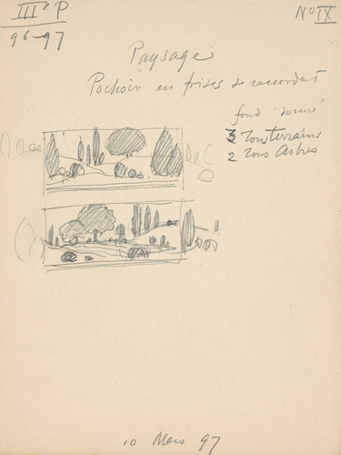 Eugène Grasset - Paysage pour un motif de pochoir